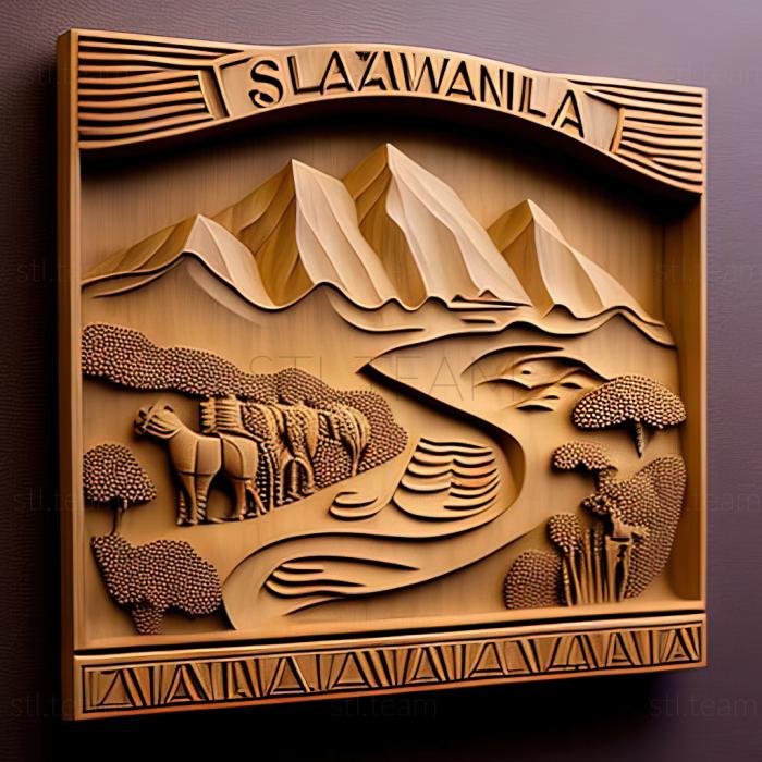 3D модель Свазиленд См. список Эсватини (STL)